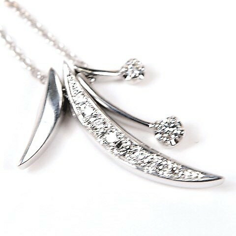 俄 ニワカ 750 ダイヤ ネックレス 0.12【美品】【送料